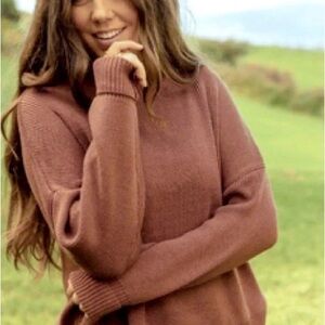 Cozy Brown Turtleneck Sweater